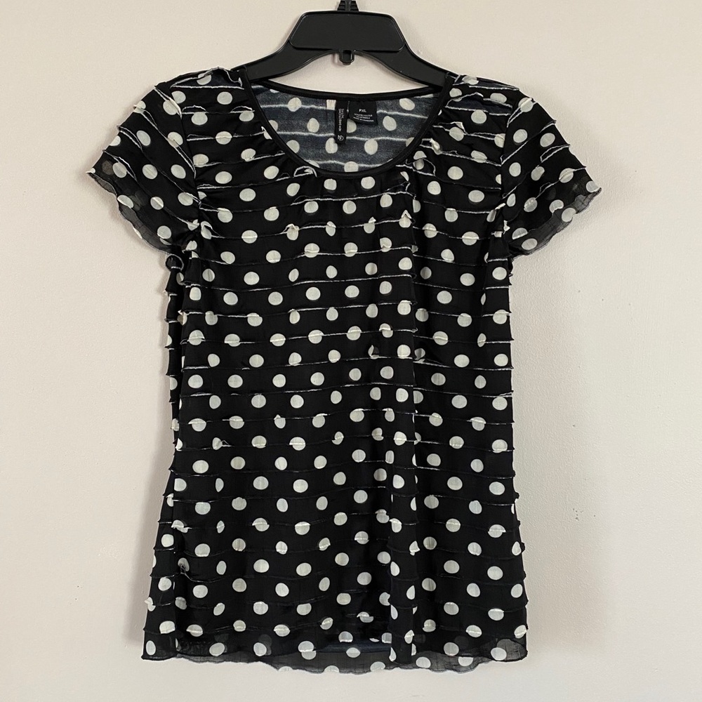 ND Polka Dot Ruffle Top